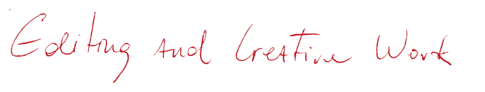 Editing & Creative Work